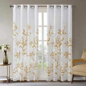 Burnout Printed Curtain Panel (Single Panel)