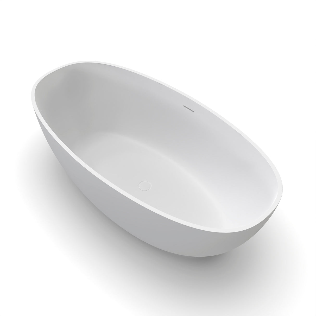 61 Inch Small Size Artificial Stone Solid Surface Freestanding Bathroom Bathtub