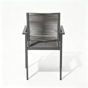 7-Piece Aluminum & Woven Rope Outdoor Patio Dining Set