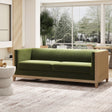 Georgia-81'-Cane-Rattan-Tuxedo-Sofa,-Olive-Green-Performance-Velvet-Sofas-&-Sectionals