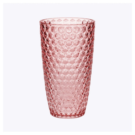 Diamond Cut Acrylic Glasses Drinking Set of 4 (19oz)