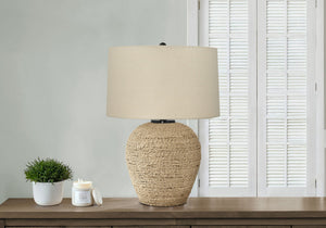 Lighting, Table Lamp, Rattan, Resin, Transitional - Beige