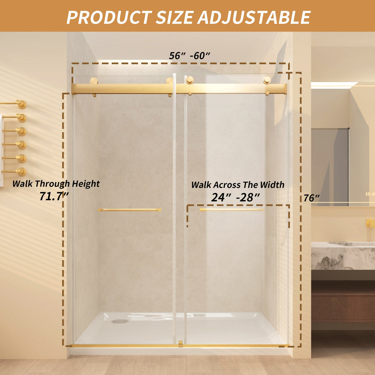 Frameless Sliding Glass Shower Doors