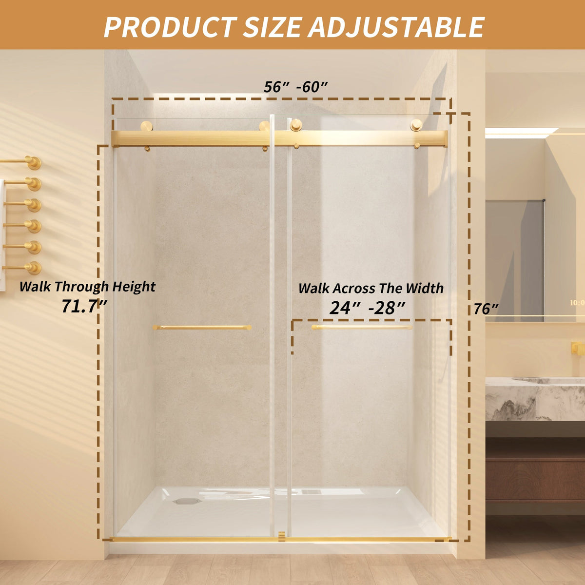 Frameless Sliding Glass Shower Doors