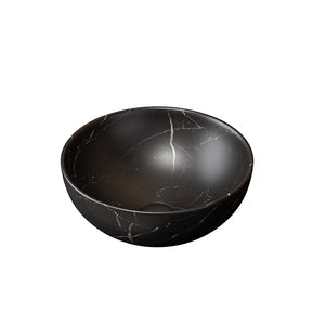 14" Bathroom Bowl Ceramic Sink with Stone Pattern - Matte Finish