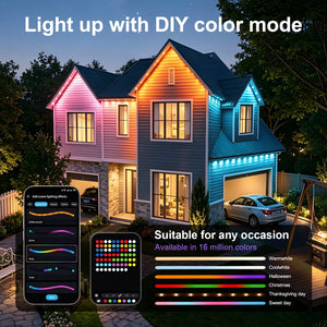 50ft Outdoor RGB LED String Lights