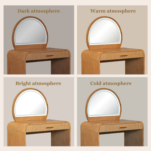 39" Makeup Vanity Table with Mirror Touch Screen Lighted Mirror