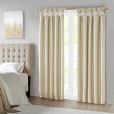 Twist Tab Total Blackout Window Curtain Panel Champagne 50x84