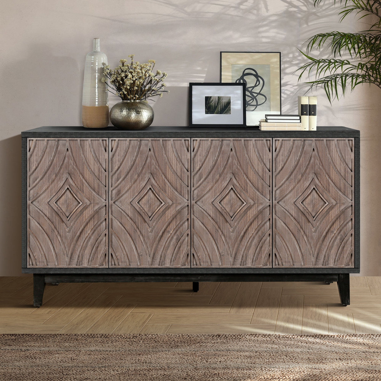 Mid Century Sideboard Buffet Cabinet