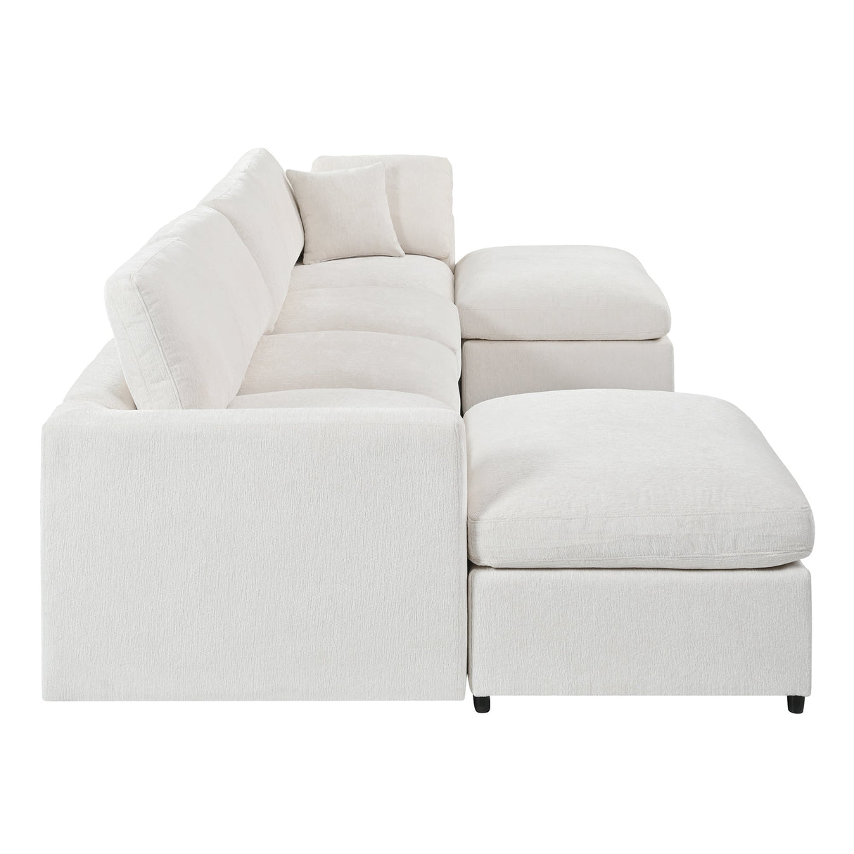 U-Style 130.3" 6-Seater Modular Sectional Sofa