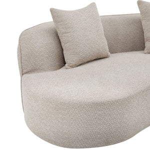 126" Curved Sectional Sofa (Almond-D28 Full Foam)
