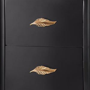 Contemporary 2 Drawers Nightstand with Curved Profile Design
