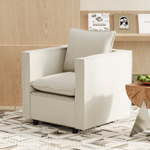 Modern Gray Single Sofa Chair