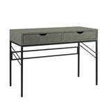 Contemporary-Faux-Shagreen-Writing-Desk-Grey-Desks