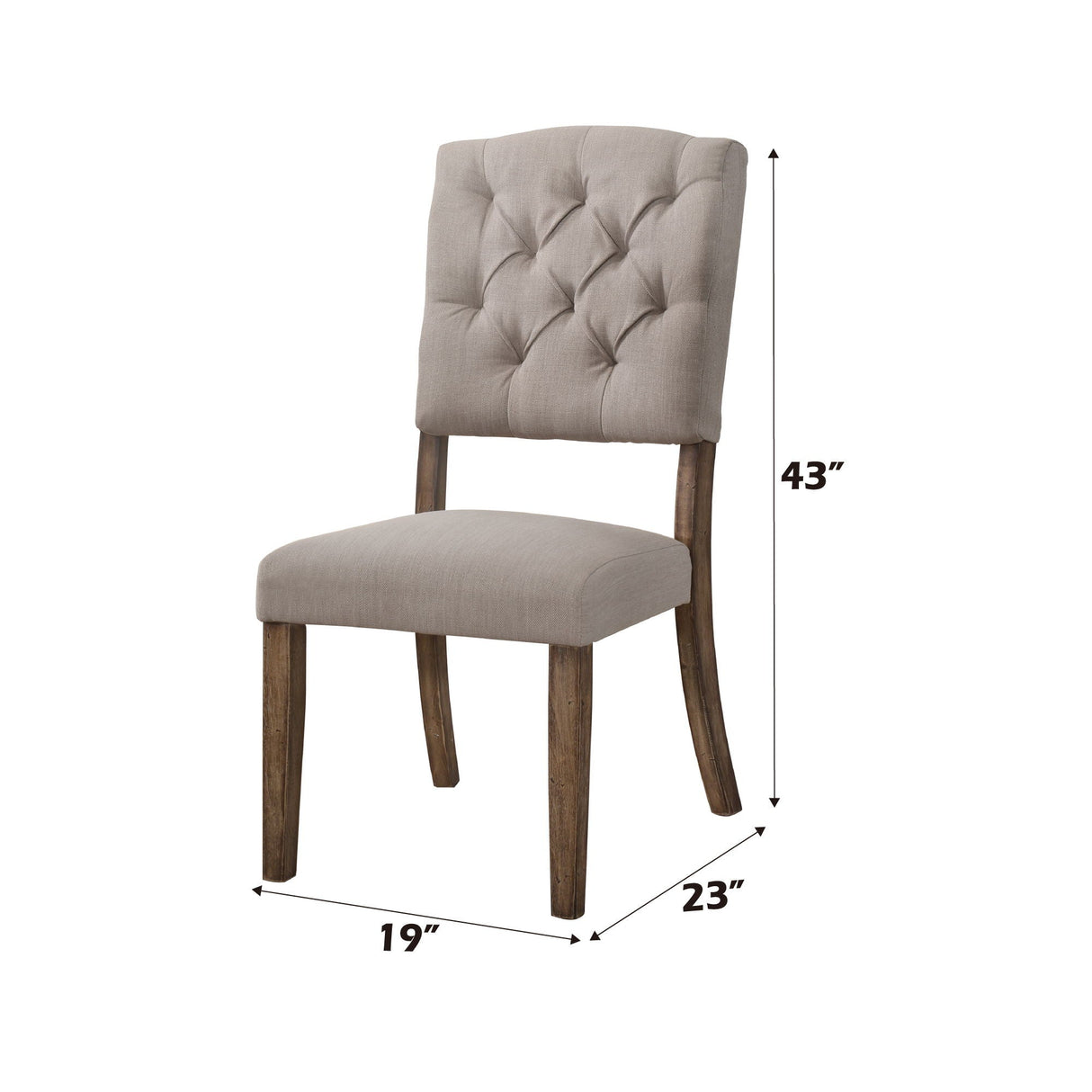 Bernard Weathered Side Chair (Set of 2)