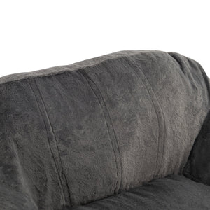 Sezze Indoor Bean Bag Chair with Gray Faux Fur
