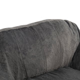 Sezze Indoor Bean Bag Chair with Gray Faux Fur