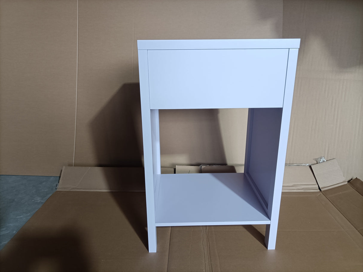 Modern Nightstand with Drawer and Open Shelf
