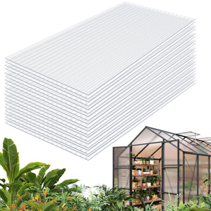 4' x 2' Twin-Wall Polycarbonate Greenhouse Panels (10 Pack)