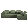 Modern L-Shape Modular Sectional Sofa, Compressed Design