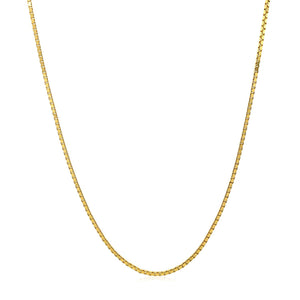 14k Yellow Gold Adjustable Box Chain (1.10 mm)
