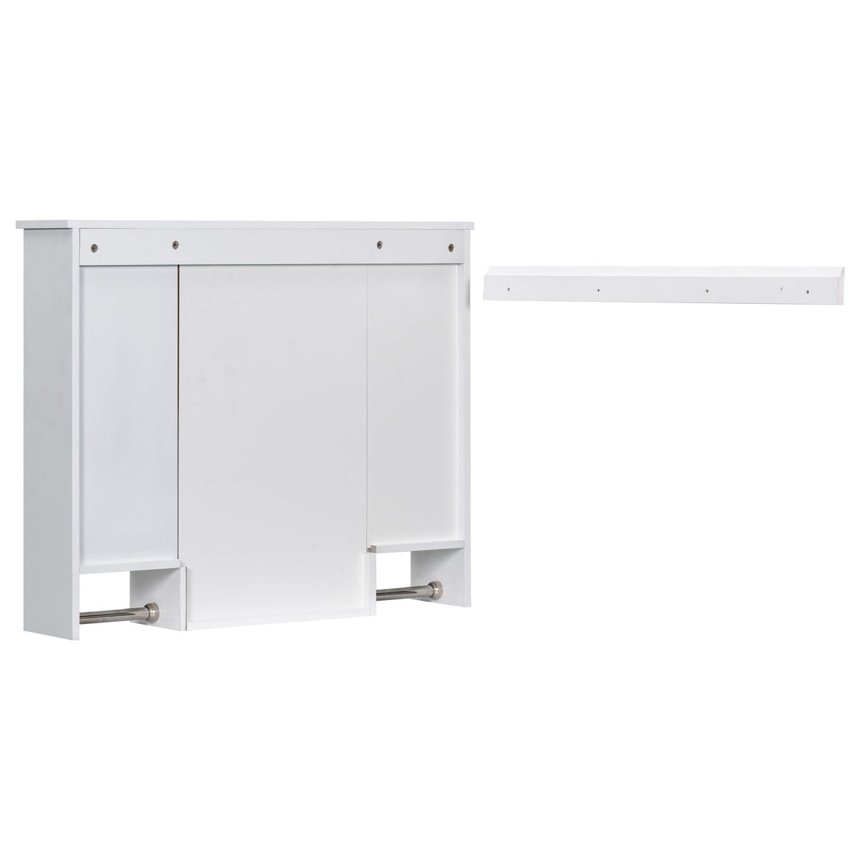 Wall Mounted Bathroom Storage Cabinet With Mirror, Medicine Cabinet With Towel Bar