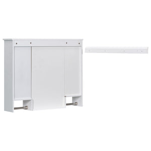 Wall Mounted Bathroom Storage Cabinet With Mirror, Medicine Cabinet With Towel Bar
