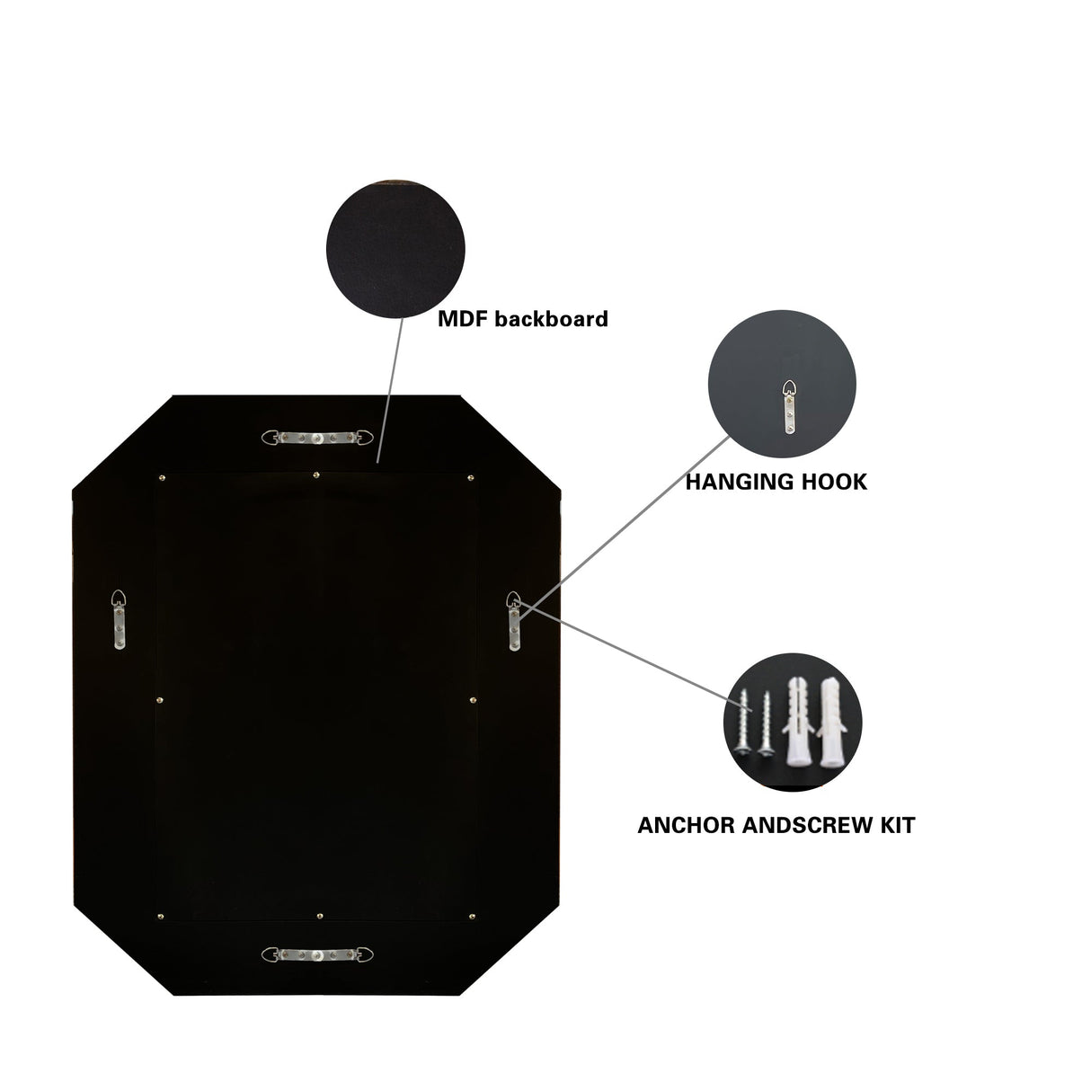 Diamond Shaped Large Wall Mirror