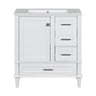 Bathroom Vanity, Modern Bathroom Cabinet With Sink Combo Set, Bathroom Storage Cabinet With A Soft Closing Door And 3 Drawers, Solid Wood Frame