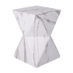 Modern Geometric MGO Side Table - Hourglass Accent Table
