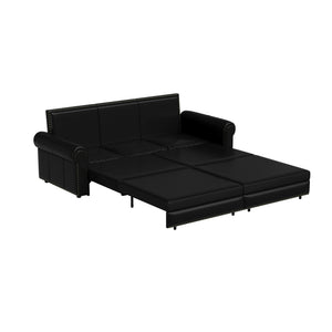 Chesterfield Sofa & Pull Out Bed