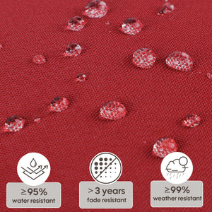 2 Piece High Back Patio Chair Cushion Set