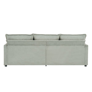 Modern 3 Seater Sofa With Side Storage Pockets For Living Room