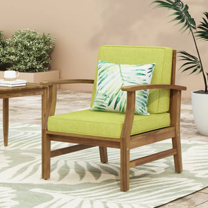 Perla Contemporary Club Chair with Water Resistant Cushions