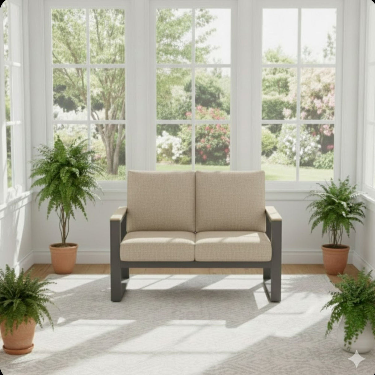 All-Weather Loveseat Sofa With Thick Cushions