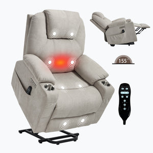 Premium Power Lift Recliner Chair with Massage Functionality