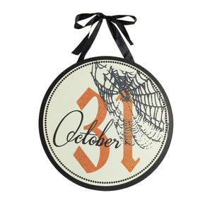 Set of 2, 12x12" Halloween Circle Sign