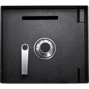 0.89 Cubic Ft Floor Safe with Combination Lock - Black