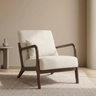 Mid Century Modern Accent Chair with Solid Wood Frame