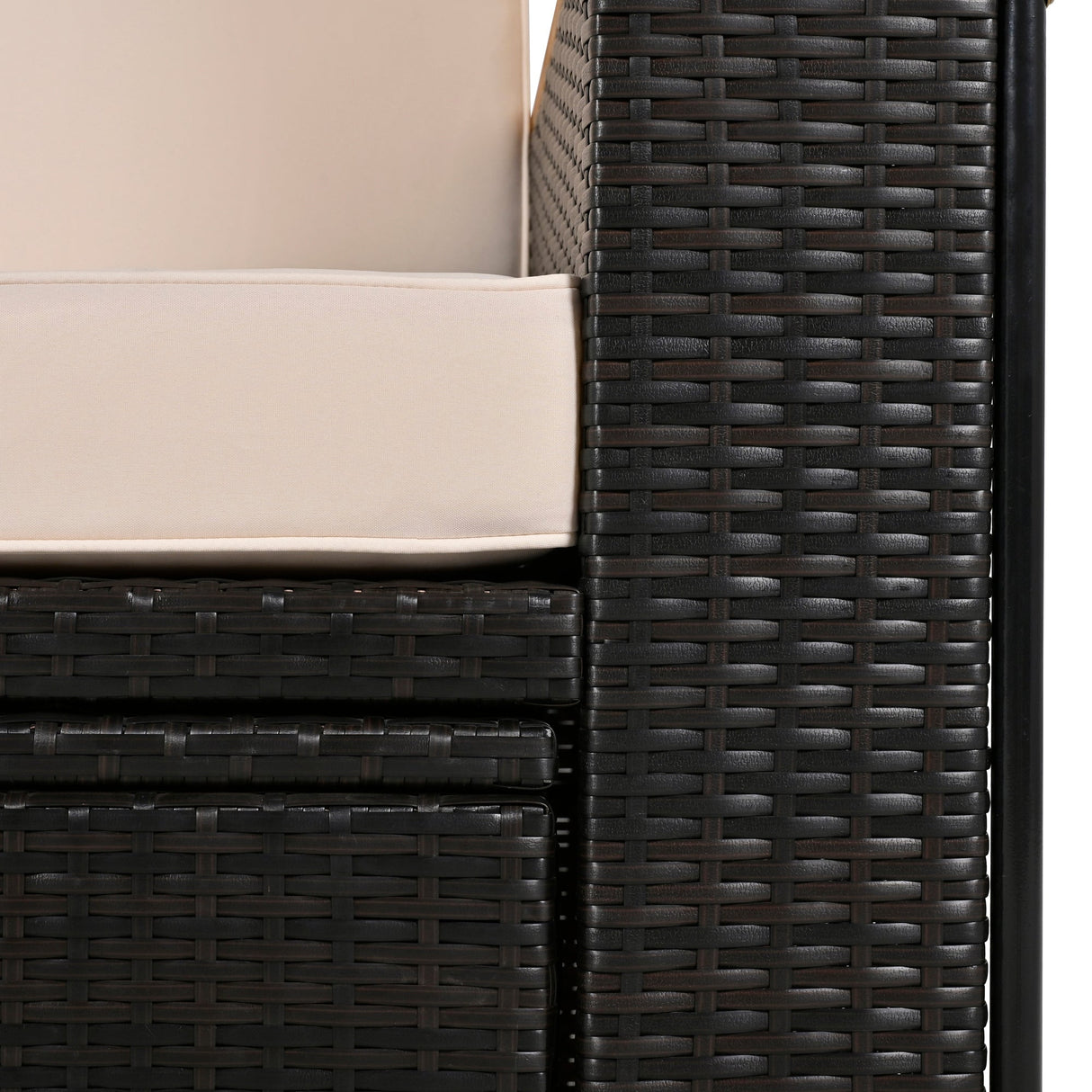 Bethany Two-Person Outdoor Rattan Daybed with Adjustable Canopy and Hidden Storage