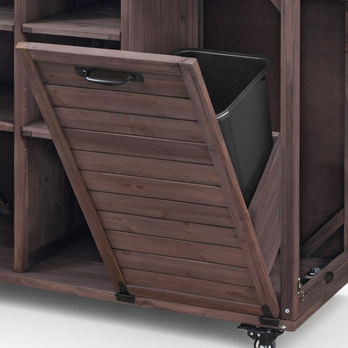 K&K 78.3' Outdoor Kitchen Island with Foldable Grill Table