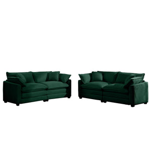 Elegant Oversized Sectional Sofa Set With Deep Seats And Flexible Layout