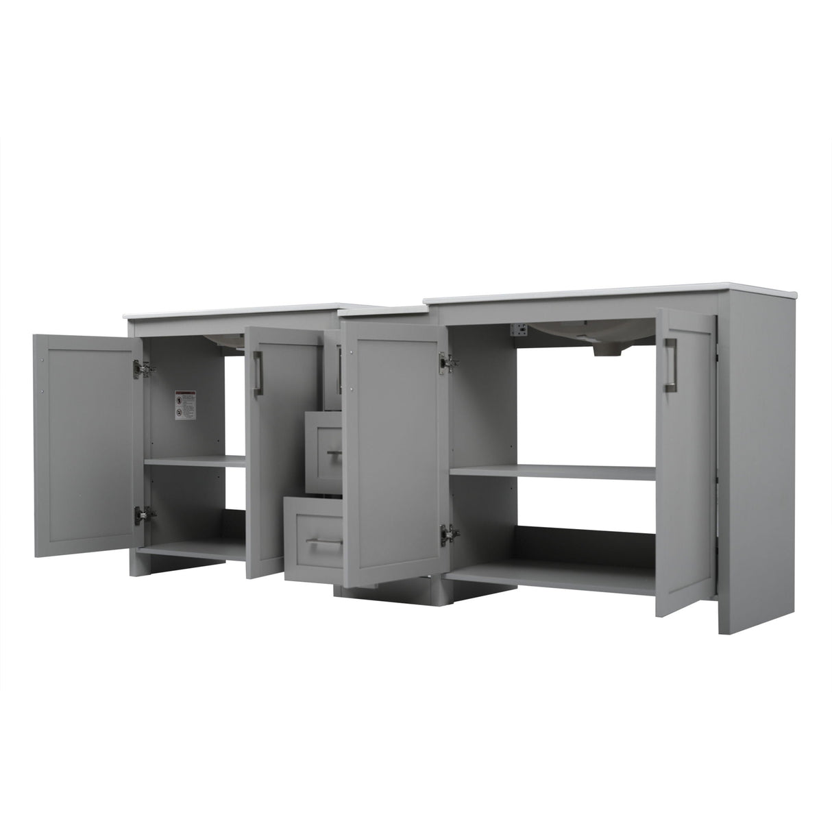 Double Sink Bathroom Vanity With Quartz Countertop