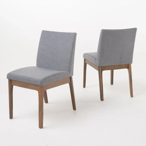Contemporary Fabric Comfort Dining Chairs (Set of 2)