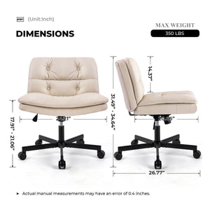 Upgrade! Larger Size 360° Swivel Home Office Desk Chair with Wheels