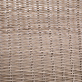 Ladd Outdoor Metal Wicker Barstool Light Brown Faux Wicker Set of 2