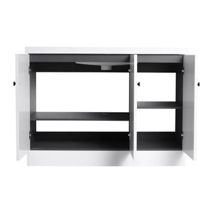Contemporary Freestanding Bathroom Vanity With Resin Sink & Soft-Close Cabinet Doors