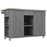 Outdoor Kitchen Island With Stainless Steel Top, Ample Storage Space, Towel And Spice Racks And A Bottle Opener