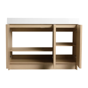 Freestanding Bathroom Vanity With Resin Sink & Soft Close Cabinet Doors