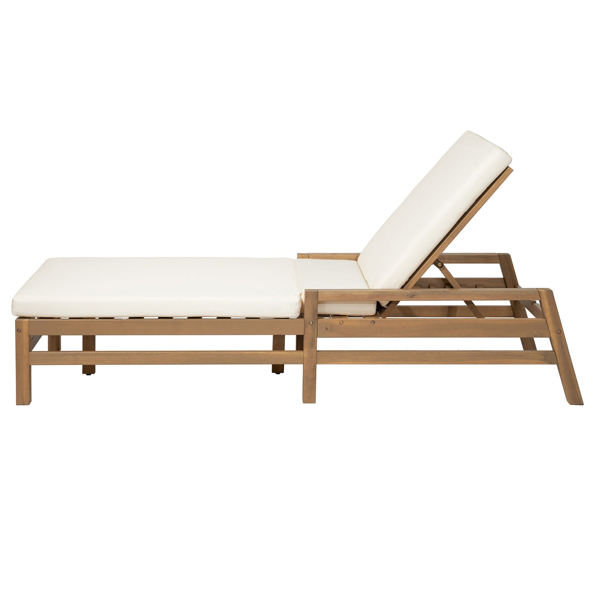 TREXM 5-Position Adjustable Outdoor Chaise Lounge Set of 2